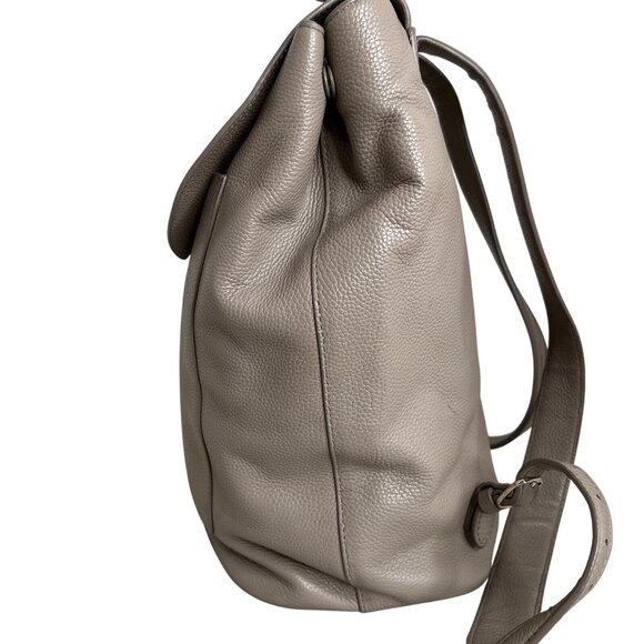 Draper James Crosby Pebbled Leather Backpack Light Taupe - Picture 2 of 11